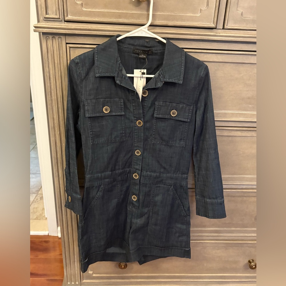 Sanctuary Dark Wash Denim Utility Jacket